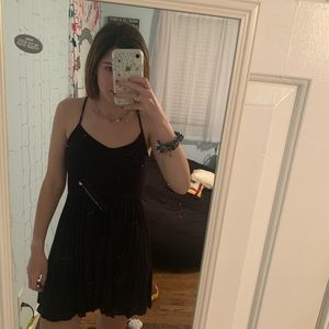 American Eagle Strappy Black Slip Dress